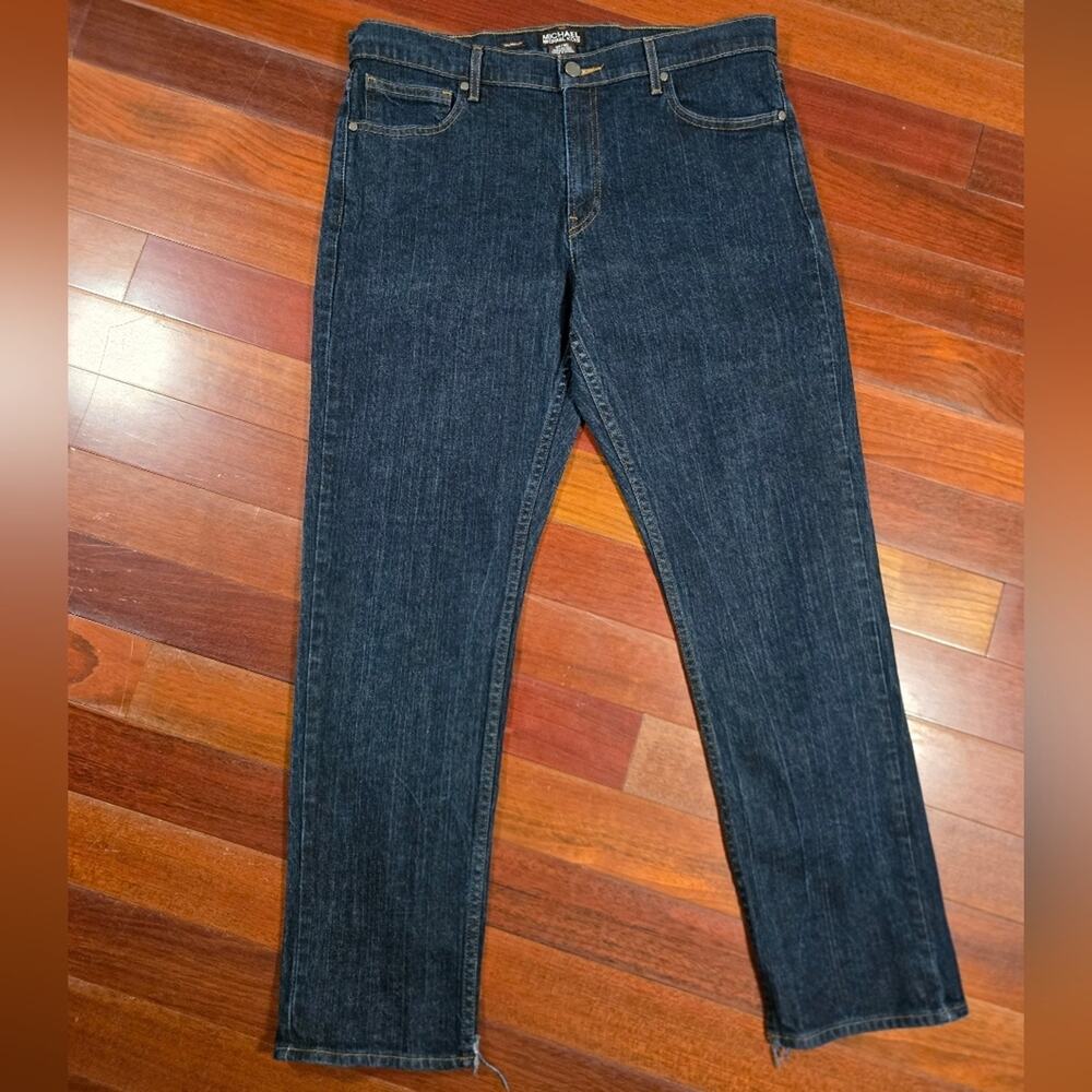 Michael Kors Tailored Fit Indigo Straight Leg Mens Jeans 34x30